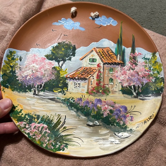 Vintage JTM Assei Paintings on Clay Plates From France- Set of 3 - Picture 6 of 12